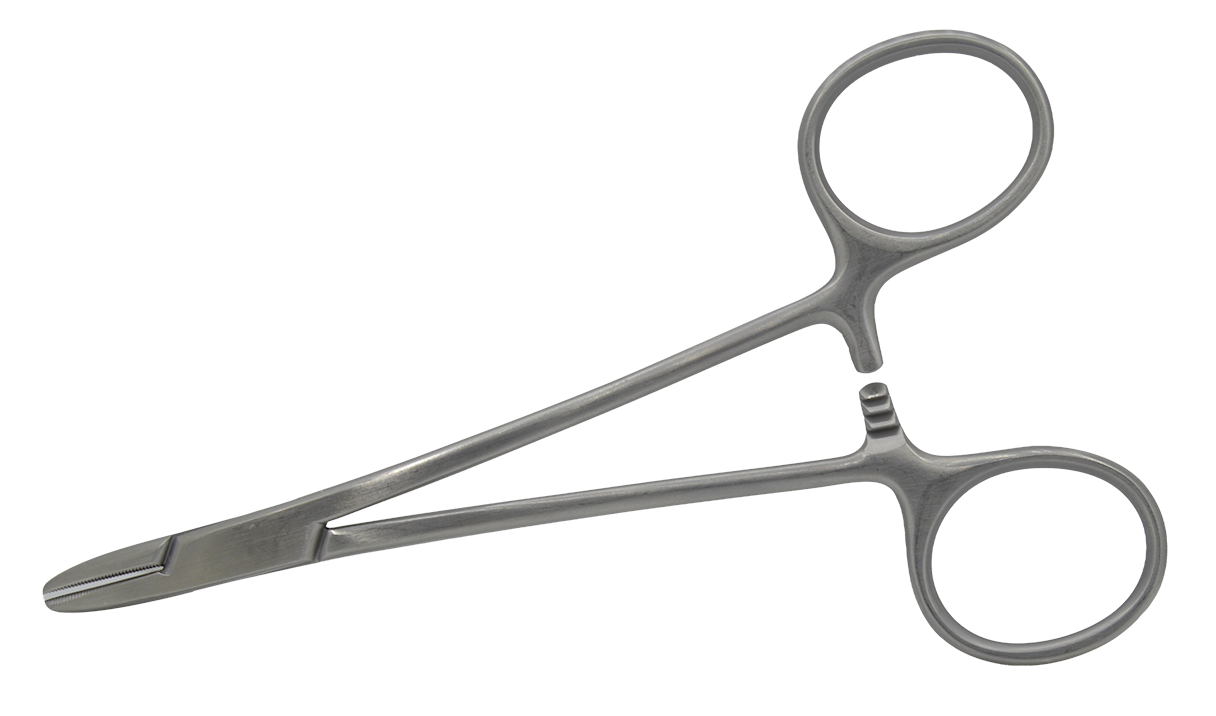 Miltex   8-22   Suture Needle Holder     Brown Needle Holder 5-1/4